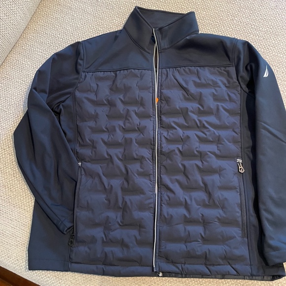 Nautica Men's Water Resistant Mixed Media Jacket XXL Blue New with Tags - Picture 3 of 6